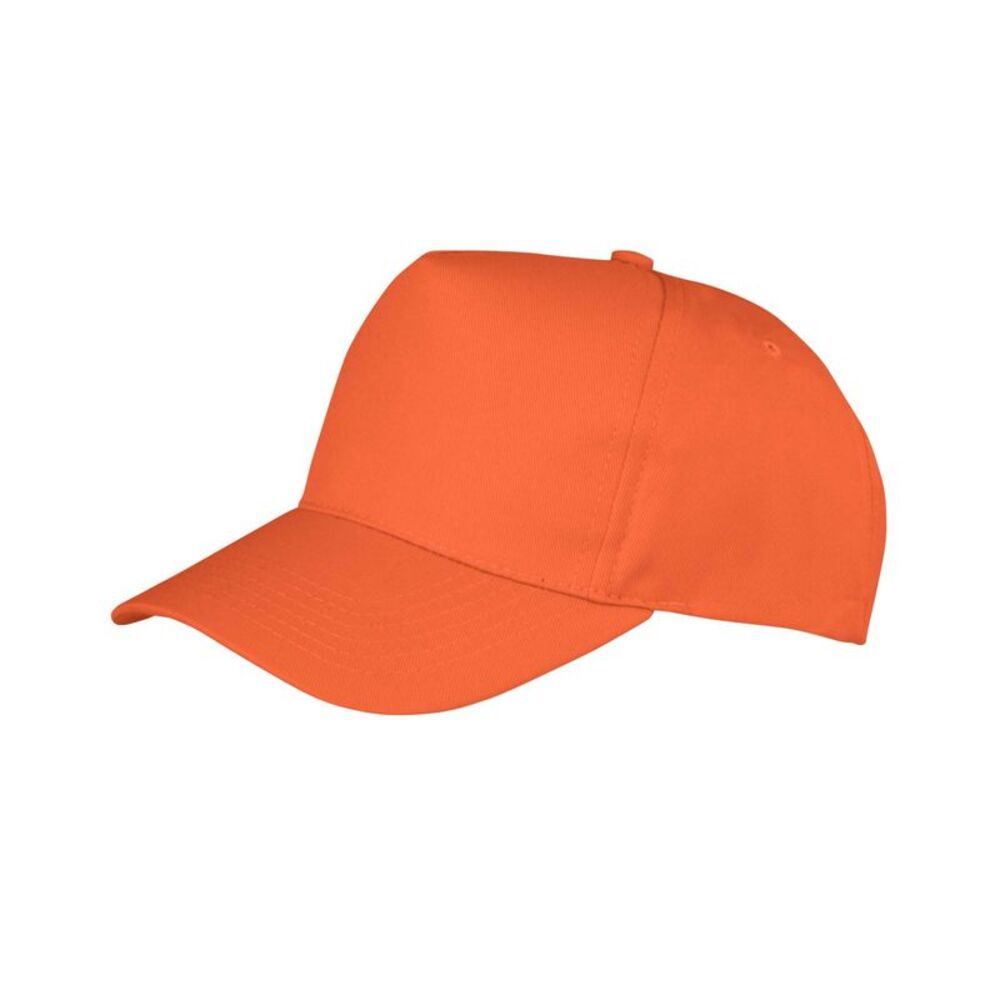 Result Unisex Core Boston 5 Panel Printers Baseball Cap (Pack of 2) / Orange